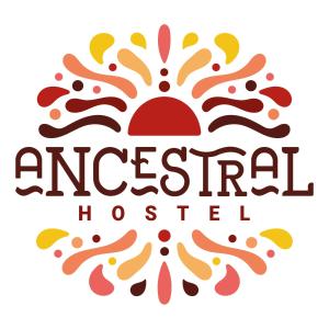 利马Ancestral Hostel Barranco的带有文本天使的圆圈中事件的标志l