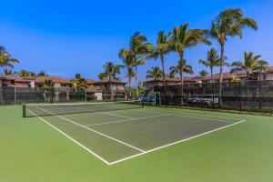 瓦克拉Waikoloa Colony Villas #1104的一座棕榈树环绕的网球场