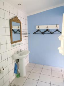 SpringfonteinSpringfontein Guesthouse的一间带水槽和镜子的浴室