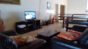 康塞桑达巴拉米兰特酒店的带沙发和电视的客厅
