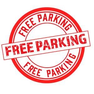 利沃诺L' essenziale的带有免费停车文本的红色免费停车印花