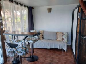 乌图罗阿Faré Mahi Mahi的客厅配有桌子和沙发