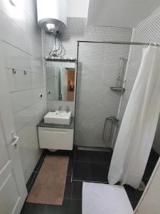 索科矿泉村STUDIO VIK的一间带水槽和镜子的浴室