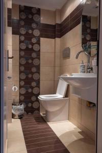 阿哈奈Glamour beautique villa的一间带卫生间和水槽的浴室