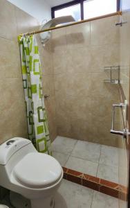 巴克里索莫雷诺港Casa D'Lucas的一间带卫生间和淋浴的浴室