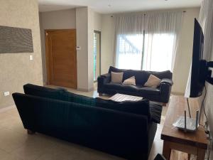 卢汉德库约Rincón de Chacras de Coria的客厅配有两张沙发和一台电视