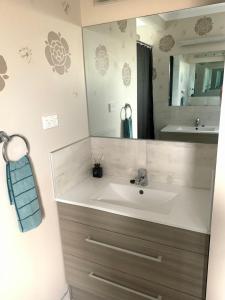 北帕默斯顿KG Ensuite的一间带水槽和镜子的浴室