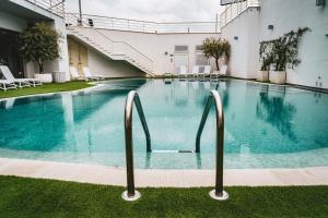 阿尔贝罗贝洛Hotel Majesty Alberobello的一座带椅子的大型游泳池