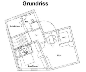 代特莫尔德Traumlage im Stadtzentrum von Detmold的建筑物平面图