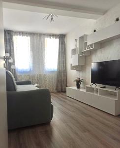 艾森纳赫Ferienwohnung Appartamento Da Vinci的带沙发和平面电视的客厅