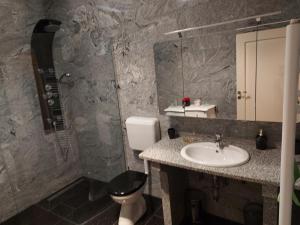 圣菲利普雅科夫Villa M & D的一间带水槽、卫生间和淋浴的浴室