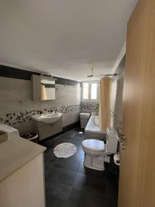 希俄斯inHeart Apartment Chios的一间带卫生间和水槽的浴室