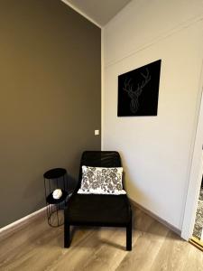 雷克雅未克Johann´s Guesthouse的墙上一张椅子