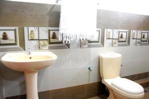 纳奥亚Ansi Villa的一间带水槽和卫生间的浴室