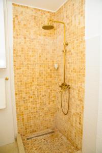 克拉约瓦Bistro Centru Vechi Craiova的浴室内配有淋浴和头顶淋浴