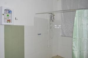 KelaniyaParamount Residence 3的带淋浴的浴室和玻璃门