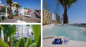 博尔迪盖拉Hotel Raphael的游泳池和度假村照片的拼合