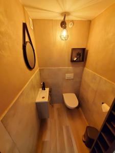 Feigèresappartement cosy的一间带卫生间和水槽的小浴室