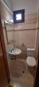 斯塔夫罗斯Rea’s house的浴室配有白色卫生间和盥洗盆。