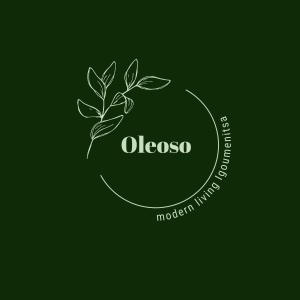 伊古迈尼察Oleoso的绿色背景的现代茶公司的标志