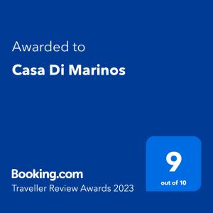 Casa Di Marinos的证书、奖牌、标识或其他文件