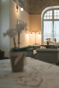 索普拉布扎诺欧尔兹尼尔公园酒店的客厅配有沙发和桌椅