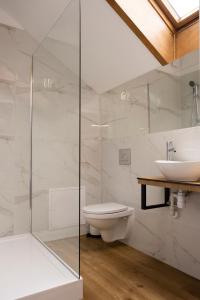 奥尔什丁ORKANA House的一间带卫生间和水槽的浴室