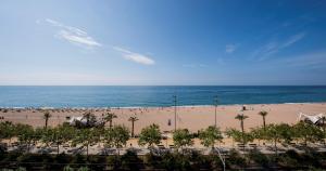 卡里拉因特纳克纳尔酒店的享有棕榈树海滩和大海的景色