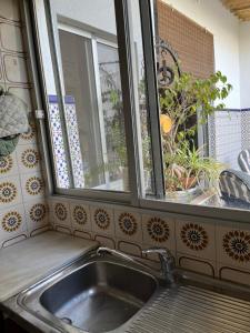 OrbaROMI ORBA的带窗户的厨房内的盥洗盆