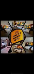 利物浦Fenwick Sunrise Hotel的一张酒店客房照片的拼合图