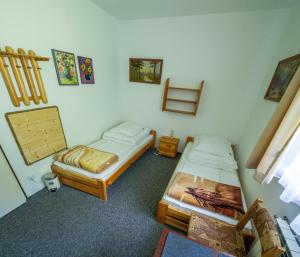 奥斯特基基格恩Carynka的一间卧室设有两张床和窗户。
