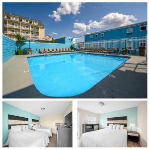 大洋城麦迪逊海滩汽车旅馆的两张带游泳池的酒店图片