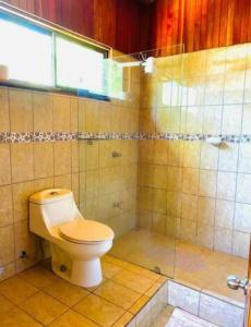 蒙泰韦尔德哥斯达黎加Villa El Nido Monteverde的一间带卫生间和淋浴的浴室