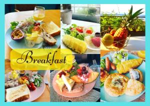 大岛hotel MOANA - Vacation STAY 76518v的各种不同食物的照片拼凑而成