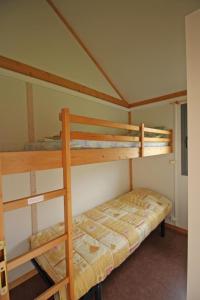 Verneuil-sur-ViennePre poulou的一间卧室设有两张双层床和梯子