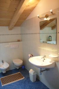 新黎凡特Heinzenhof的一间带水槽、卫生间和镜子的浴室