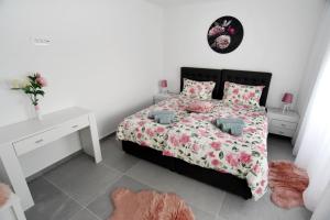 里耶卡Commodious house in Rijeka with 5 bedrooms的一间卧室配有一张床和一张书桌