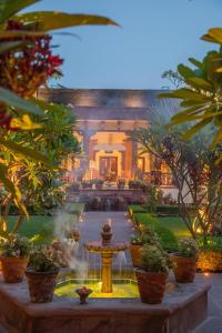 焦特布尔Daspan House的花园中的一个喷泉