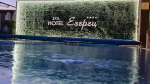 布拉戈耶夫格勒Spa Hotel Ezeretz Blagoevgrad的 ⁇ 前的水池