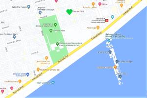 加尔维斯敦CasaAzul-2605A-Couples Retreat By Pleasure Pier, Beach, Seawall,a block away 5 Minutes from Strands and Cruise Terminal的费城地图,包括景点