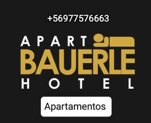 特木科Apart Hotel Bauerle & Apartamentos的带有单词ark 音轨广告的文本框