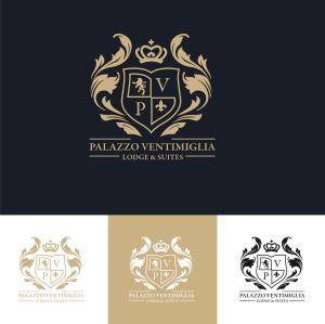 巴勒莫Palazzo Ventimiglia的盾牌和信片的标志