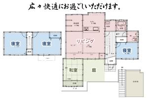 宮島 玖波宿 - GR Residence Kuba inn -的图表房屋的平面图