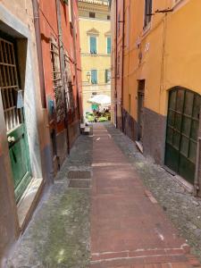 莱里奇La Casetta的两座建筑之间的小巷里空荡荡的小巷