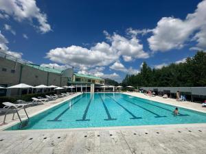 阿雷佐Hotel Arezzo ASC的水中人的大型游泳池