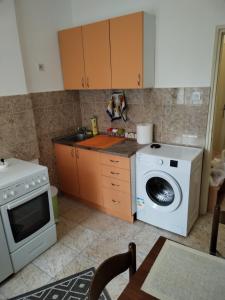 沙巴茨Stan na dan Bozic的厨房配有洗衣机和洗衣机。