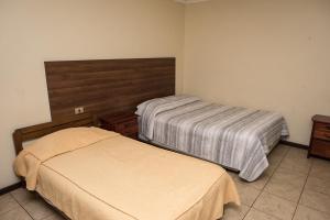 安托法加斯塔Hotel NIKYASAN的一间卧室,配有两张床