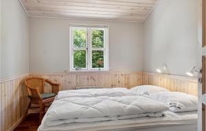 菲耶里茨莱乌4 Bedroom Nice Home In Fjerritslev的卧室设有一张白色大床和一扇窗户。
