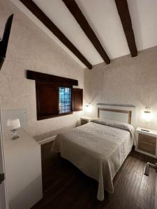马萨龙港Casa Rural EL CAMPICO的一间卧室设有一张床和一个窗口