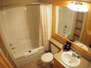 太阳峰Crystal Forest #11 By Bear Country的浴室配有卫生间、浴缸和水槽。